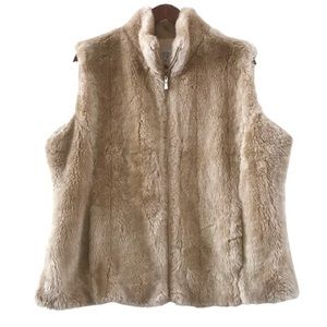 COLDWATER CREEK Vegan Faux Fur Vest